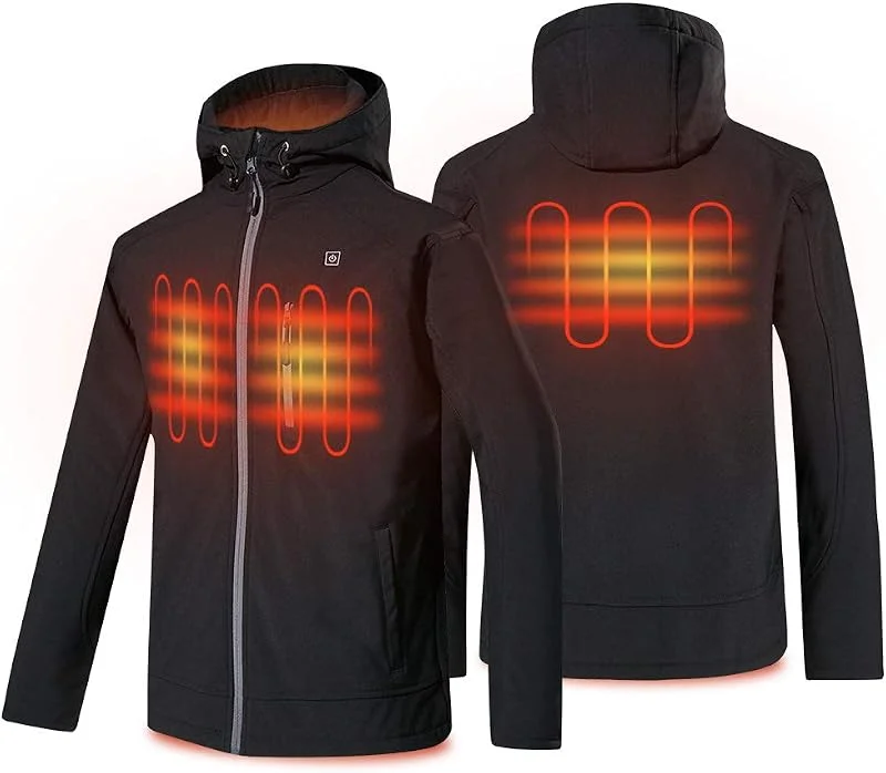 PROSmart Herren Beheizbare Jacke wasserdichte Beheizte Jacken mit 12V Akku — Heizkleidung
