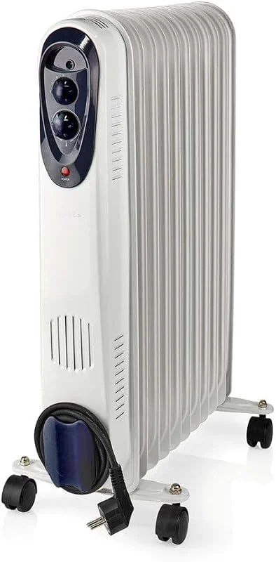 Nedis HTOI30WT11 appareil de chauffage Intérieure Blanc 2500 W Chauffage électrique à bain d’huile — Heizung Warmepumpe