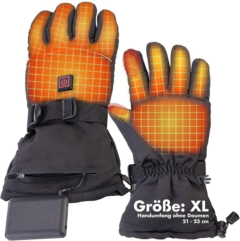 PEARL urban Thermo-Handschuhe: Beheizbare Handschuhe mit Akkus, wiederaufladbar, Versandrückläufer (Beheizbare Damen, elektrisch, Frost) — Heizkleidung