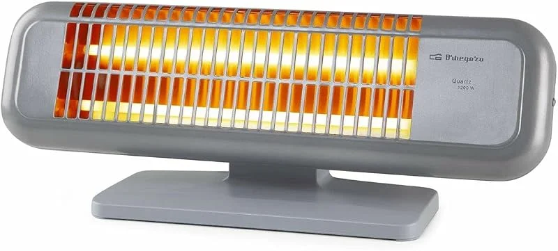 Orbegozo BP 0102 - Quarzheizer, zwei Stufen, Umkippschutz, zwei Quarzstäbe, breite Halterung, 1200 W — Heizung Warmepumpe