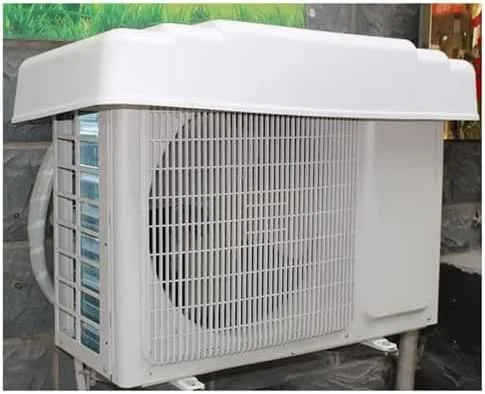 Abdeckung für Klimaanlage und Wärmepumpe (3 mm PVC) für Außeneinheiten, UV-Schutzfolie gegen Regen und Schnee, Oberseite abgedeckt für Mini-Split-Wärmepumpe, Kondensator, 2 Größen (Farbe: We — Heizung Warmepumpe