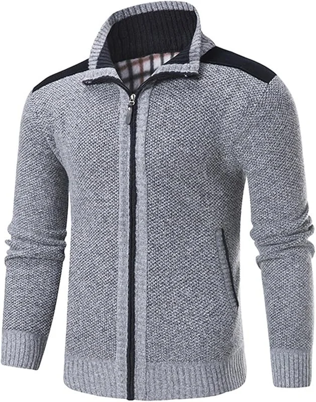 Générique Herrenjacke aus Velours, Radsport, bequem, langärmlig, Retro, warm, Cargo-Stil, Mantel, Fleece-Futter, 03 - Hellgrau, L — Heizkleidung