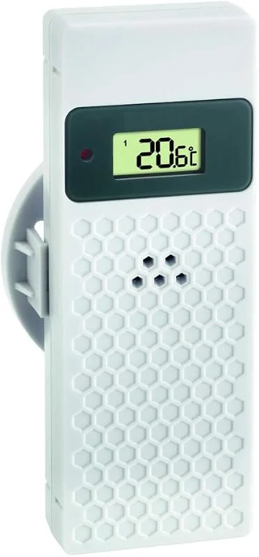 TFA Dostmann Thermo-Hygro-Sender mit Display, 30.3245.02, verwendbar als Ersatz-oder Zusatzsender, 433 MHz, Funk, weiß — Luftbefeuchter