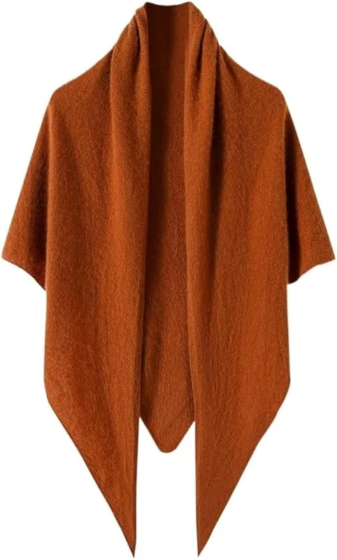 Schal Gestrickter Schal, Damen-Oberbekleidung, Schulterpolster-Cape, einfarbige Jacke, kombiniert mit Rock — Heizkleidung