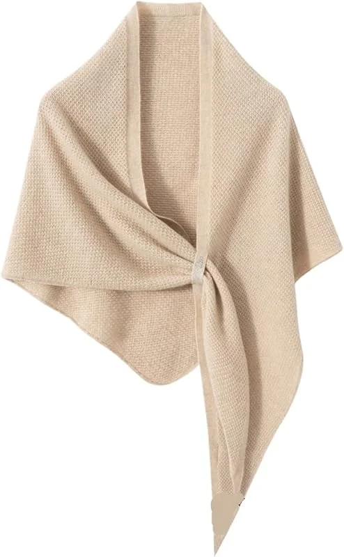 Schal Warmer Kaschmir-Strickschal for Herbst und Winter, dreieckiger Damenschal, schlicht stilvoll — Heizkleidung