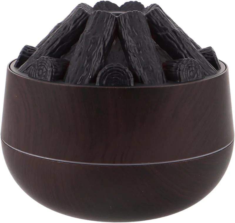 Flammen Luftbefeuchter 300ml mit Holzmaserung, Usb, Leise