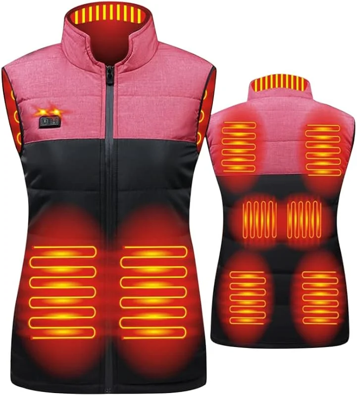Winterjacke Männer Frauen Heizjacke 9 Bereiche Winter USB Heizweste Mode Thermoweste Körperwärmer Kleidung Waschbar Schnelle Heizung for Outdoor Skifahren Angeln Wandern — Heizkleidung