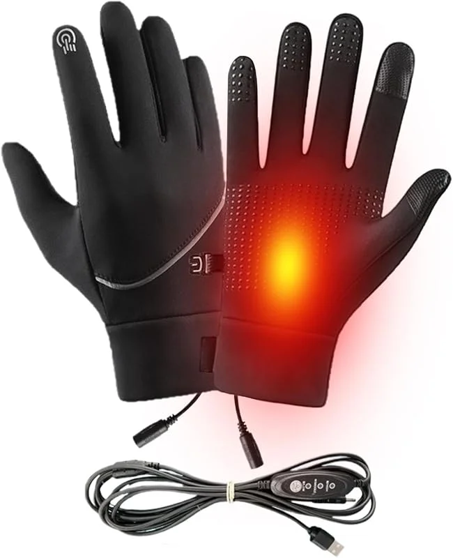 Heizhandschuhe für den Winter Winddichte Touchscreen-Fäustlinge Mit 3 — Heizkleidung