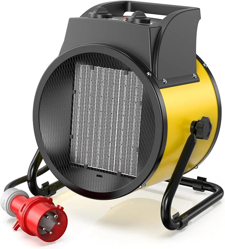 DAHTEC Elektro Heizlüfter 5 kW Keramik mit Thermostat, 2 Heizstufen — Heizung Warmepumpe