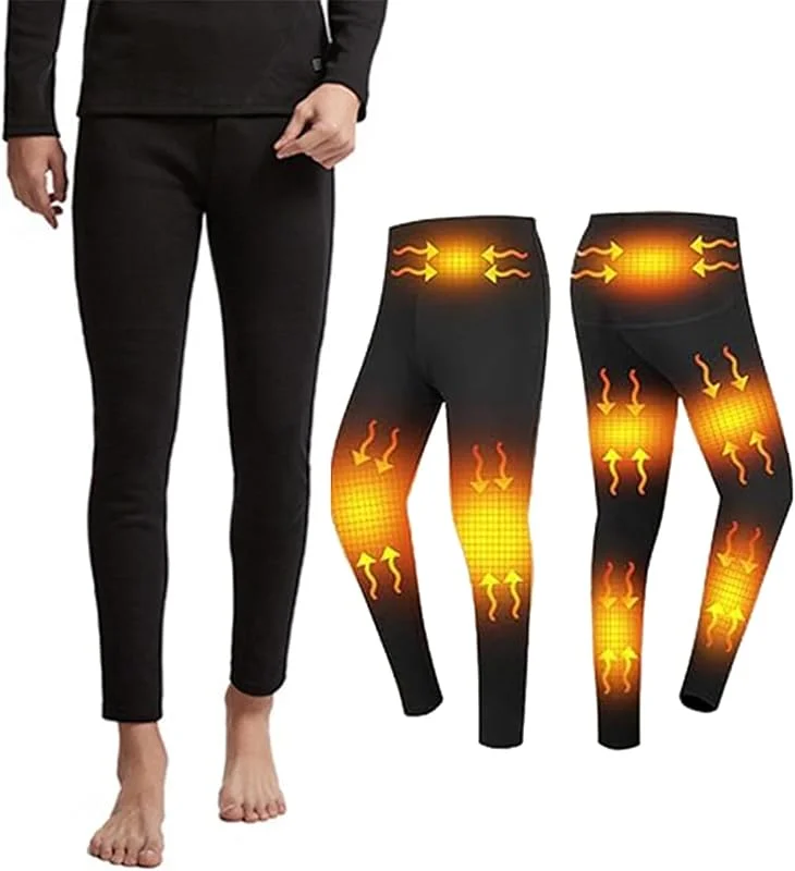 Beheizbare Thermohose Herren Winter, Beheizbare Hosen USB mit 8 Heizzonen & 3 Temperaturen, Thermo Hose Herren für Outdoor Wandern Ski, Moto, Jagd, Angel (Ohne Powerbank) — Heizkleidung