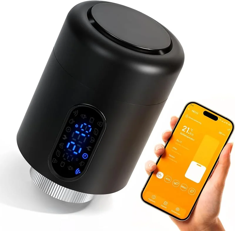 Heizkörperthermostat, Boost- & Eco-Modus, Schwarz, 3 Stück — Heizung Warmepumpe
