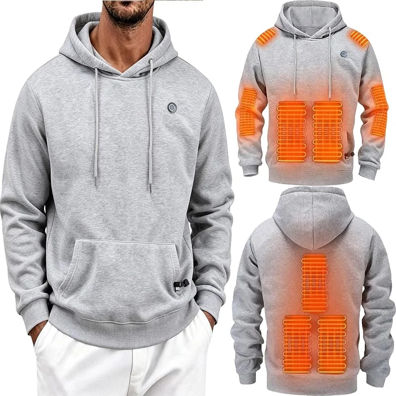 Testsieger Beheizbarer Hoodie Herren Damen Warm Beheizte Kapuzenpullover — Heizkleidung