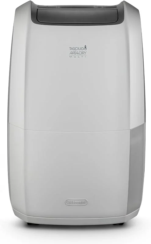 De’Longhi Tasciugo AriaDry Multi - Tragbarer Luftentfeuchter, 25L, Tag Feuchtigkeitsentzug, Wäschetrockner, Anti-Schimmel, Geringe Geräuschentwicklung, Timer, Weiß (DDSX225) — Luftbefeuchter