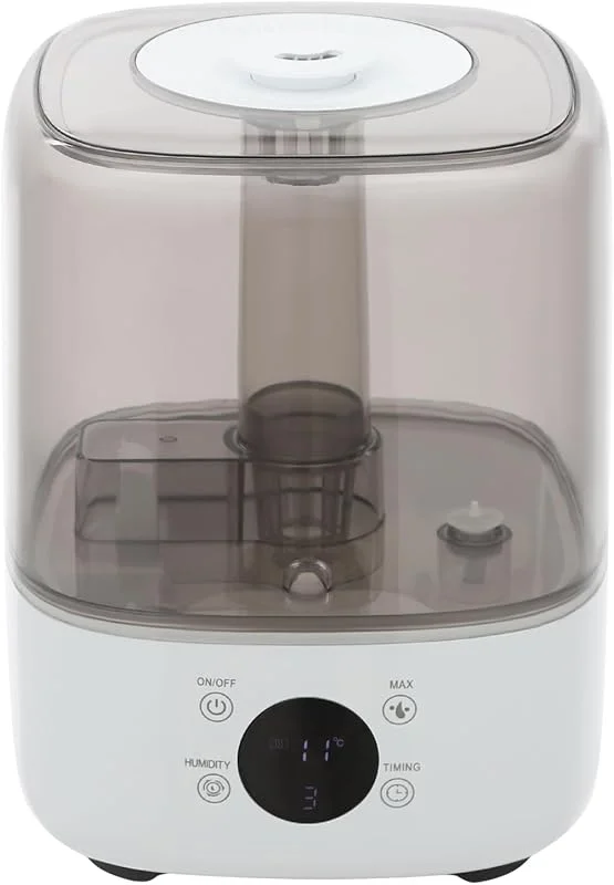 Weiß Luftbefeuchter, Top Fill Intelligenter Luftbefeuchter mit Fernbedienung, für Schlafzimmer, Yogaräume, Büros 20 * 20 * 27cm