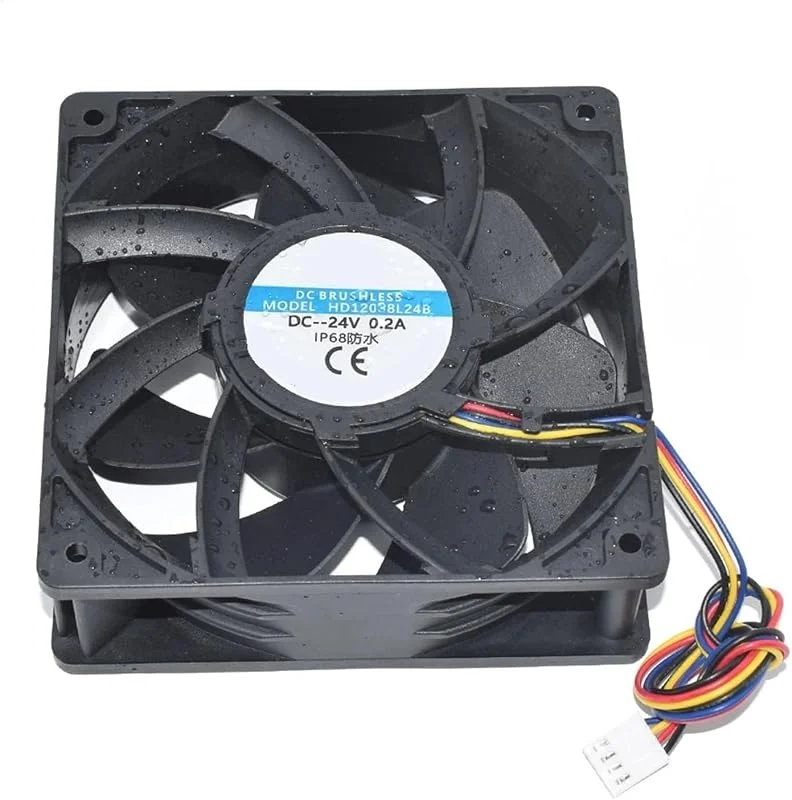 12cm 12038 DC12V DC24V DC48V 220V-240V IP68 Wasserdichter industrieller Ultraschall-Luftbefeuchter, Kühlung, Doppellager-Lüfter