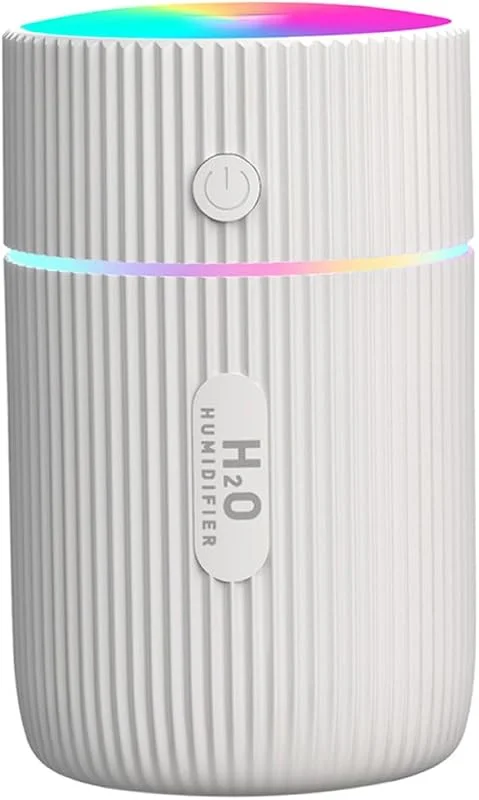 TOYANDONA Kleiner Aroma Luftbefeuchter USB Luftbefeuchter 220ml Weiß aus Abs und Pp Tragbar für Wohnzimmer und Schlafzimmer Trockene Haut und Statische Aufladung
