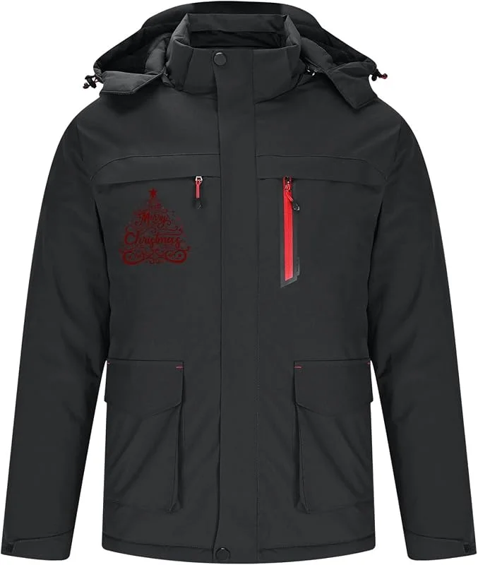 Beheizbare Jacke Herren Damen, Warme Pufferjacke mit Kapuze Heizjacke mit 3 Heizstufen, USB Elektrische Beheizbare Kapuzenjacke Wasserdicht Wintermäntel Körperwärmer zum Outdoorarbeiten Skifahren — Heizkleidung
