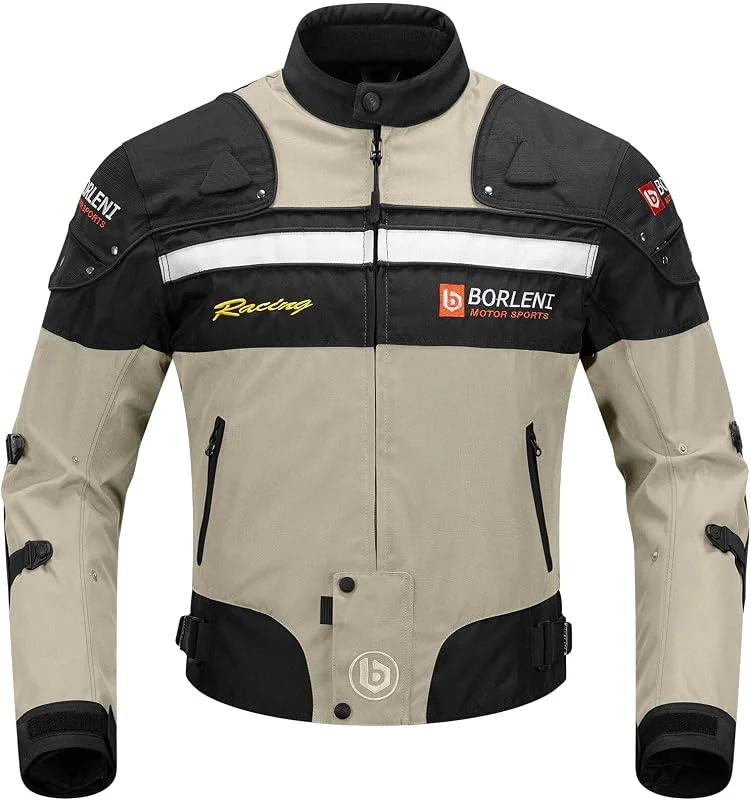 BORLENI Motorradjacke, CE-konforme Protektoren, Herbst, Winter, D020 — Heizkleidung