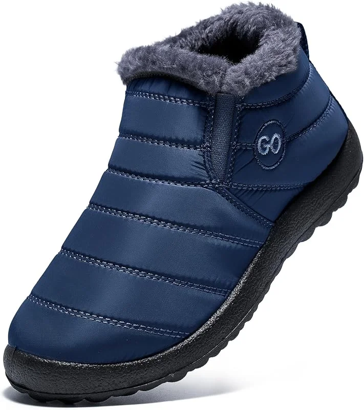 DUOYANGJIASHA Damen-Schneestiefel, Winterschuhe, warm, mit Fell gefüttert, Stiefeletten, wasserdicht, bequem — Heizkleidung