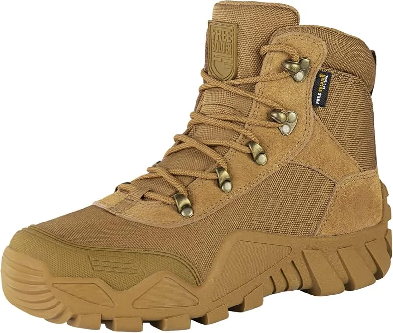 FREE SOLDIER Bequeme leichte Stiefel Herren Wanderstiefel Outdoor Boots Männer Wanderschuhe zum Trekking, Arbeiten, Training — Heizkleidung
