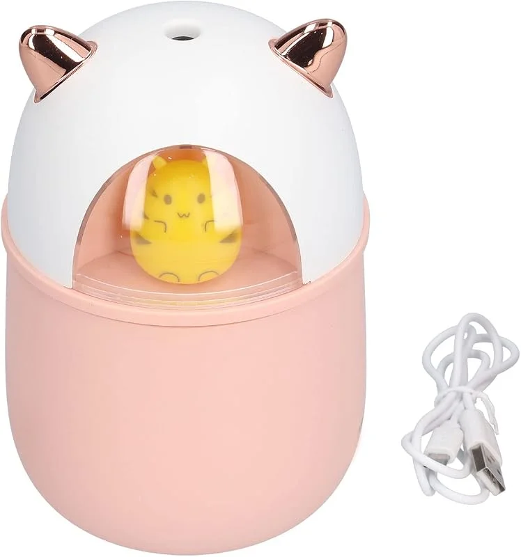 Stimmungslichter Schreibtisch Luftbefeuchter, Mini Luftbefeuchter Silent Tragbar 300ml Große Kapazität Stimmungslichter Schreibtisch Luftbefeuchter für Home Office