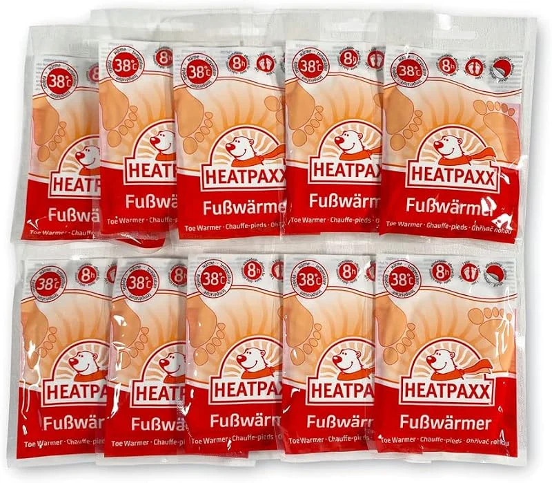 HeatPaxx Fußwärmer, 5, 10, 15, 30 und 40 Paar, EXTRA WARM, Hauchdünne Zehenwärmer, Wärmepads, für unterwegs und daheim — Heizkleidung
