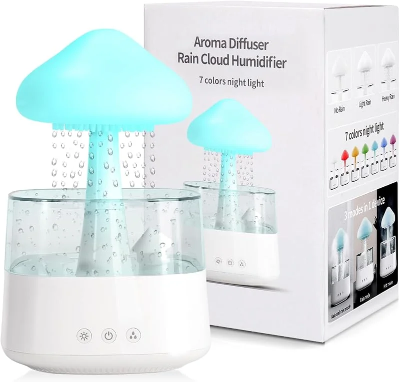 Luftbefeuchter, 450ML Luftbefeuchter Kinderzimmer, luftbefeuchter schlafzimmer, BPA-Frei, Auto Abschaltung, Leicht zu Reinigender Humidifier für Büro, Pflanze (08 Weiß)