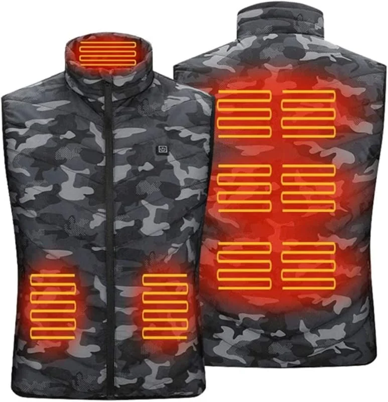 Wärmeweste Beheizte Weste, Leichte Beheizte Jacke T Batterie Pack Usb Laden Warme Kleidung Heizweste Für Männer Frauen Wandern, Angeln, Camping, Jagd, Motorradfahren — Heizkleidung