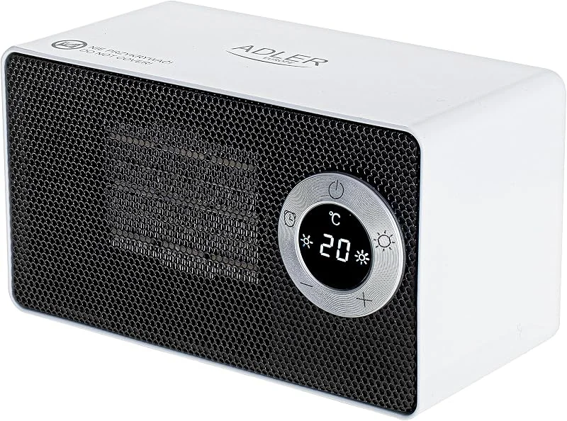 Adler Europe AD 7746 Heizlüfter aus Keramik mit LCD-Display, Timer 1-8 Stunden, Temperaturregulierung 10-49°C, Zwei Heizstufen: 700W, 1000W, Automatische Raumtemperaturregelung — Heizung Warmepumpe