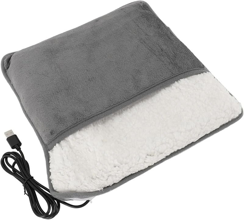 Walfront Fußwärmer USB Heizkissen Fleecepad 33 X 32 Cm, Waschbar, für — Heizung Warmepumpe