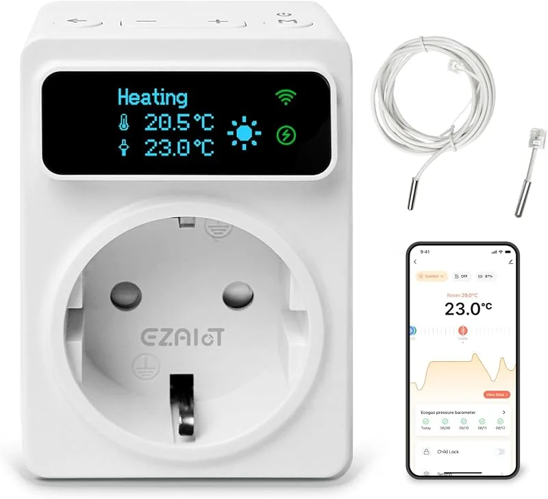 Steckdosen-Thermostat WLAN — Heizung Warmepumpe