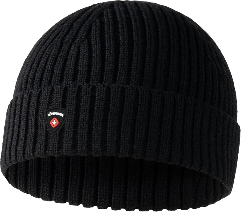 Höhenhorn Nordföhn Knitted Beanie Merinowolle Strickmütze Herren Damen Unisex Wintermütze — Heizkleidung