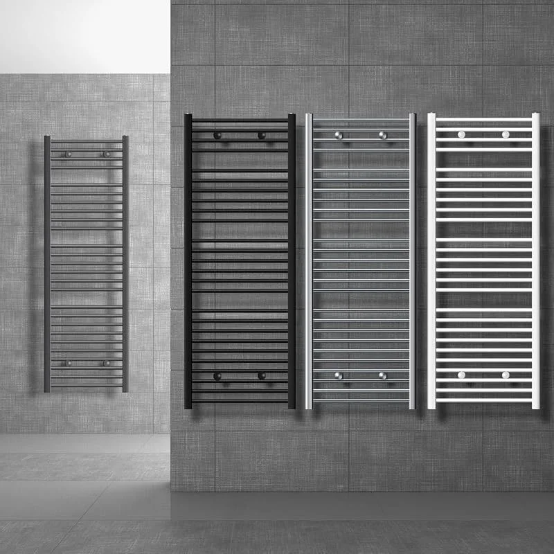 LuxeBath Elektrischer Badheizkörper Sahara 500x800 mm Chrom gerade Seitenanschluss & Heizstab 600W mit Thermostat & Digitalanzeige, Handtuchheizkörper mit Heizpatrone, Handtuchwärmer Handtuchtrockner — Heizung Warmepumpe