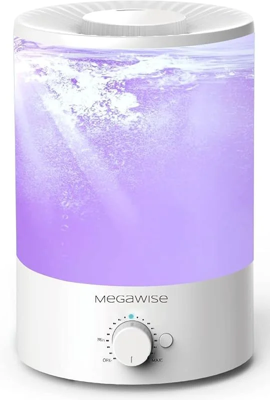 MegaWise 3, 5-l-Luftbefeuchter mit kühlem Nebel – Ultraleiser Ultraschallverdampfer für Babyzimmer, Schlafzimmer und Büro