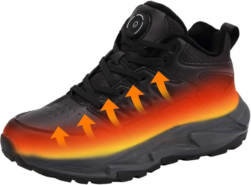 Beheizbare Schuhe mit USB-Aufladung, Winterschuhe Heated Turnschuhe Herren Damen Elektrisch Fußwärmer mit 3 Temperatureinstellungen, Trekking Wanderhalbschuhe — Heizkleidung