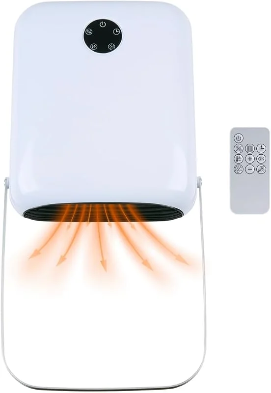 Alpina Heizlüfter Bad 750, 2000W – Badheizkörper mit 2 Heizstufen und 24-Stunden-Timer – Elektrische Heizung IP22 – mit Fernbedienung und Überhitzungsschutz — Heizung Warmepumpe