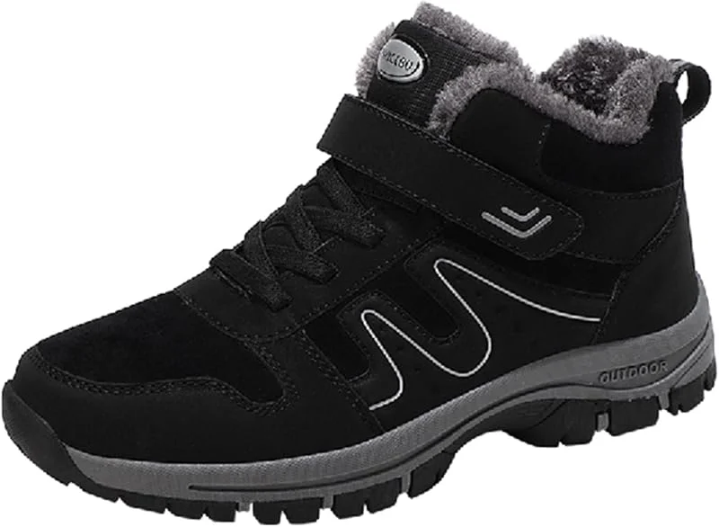 Paar-Modelle für Männer mittleren Alters und ältere Menschen mit Klettverschluss Plus Samtverdickung, rutschfest, Bequeme Baumwollschuhe, warme Sport-Baumwollschuhe Laufschuhe Schuhe Herren — Heizkleidung