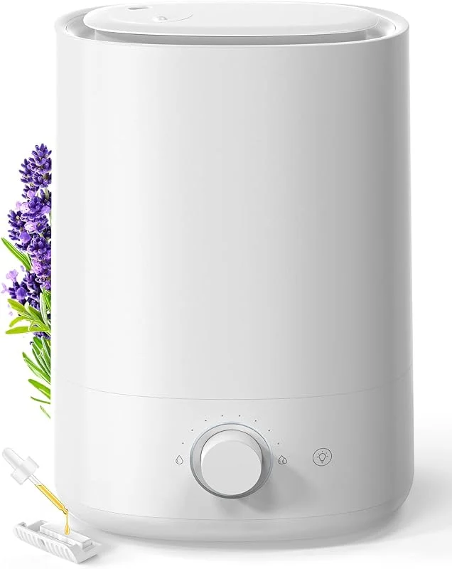AROEVE 5L Top-Fill Luftbefeuchter Schlafzimmer 360° Drehdüse 50H Laufzeit