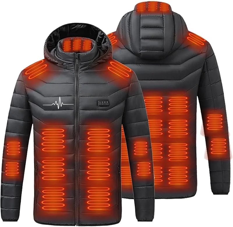 Beheizbare Jacke Herren Heizjacke Beheizte Winterjacke Warme Daunenjacke — Heizkleidung