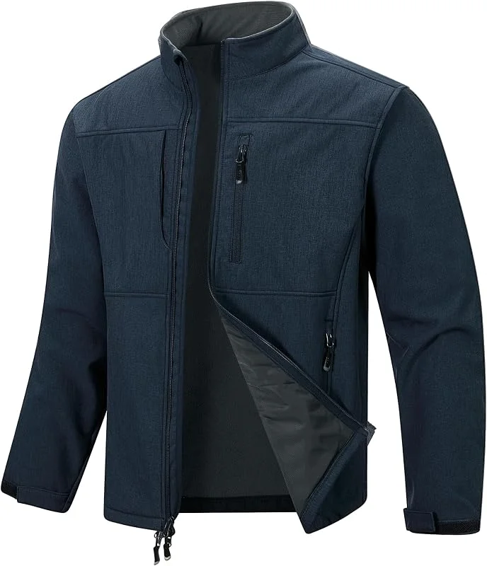 33, 000ft Softshelljacke für Herren Ohne kapuze Wasserdicht Fleecejacke — Heizkleidung