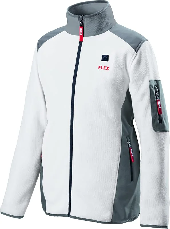 Flex Akku Heizjacke Lady (Größe M, Fleecejacke atmungsaktives + strapazierfähiges Material, 3 Heizstufen, inkl. Akkuadapter zum Laden von Smartphones, ohne Akku) — Heizkleidung