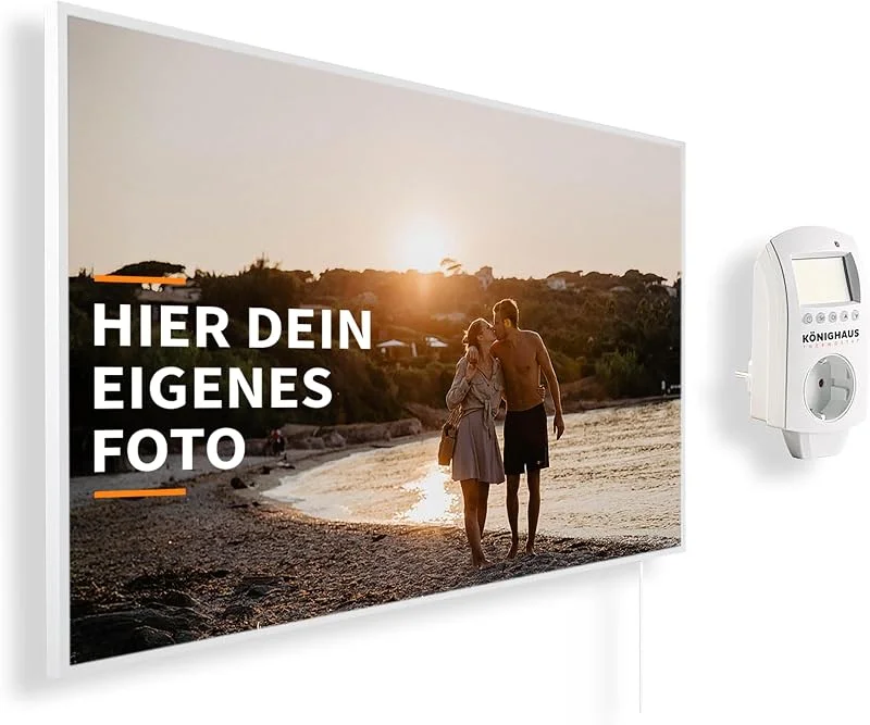 Könighaus Foto Infrarotheizung 800 W - Thermostat - 11-21 m² — Heizung Warmepumpe