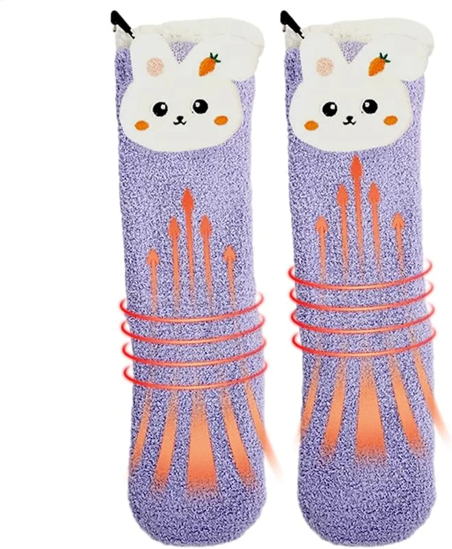 Beheizbare Socken für Damen Wiederaufladbar Beheizt Warm Bequem Weich — Heizkleidung