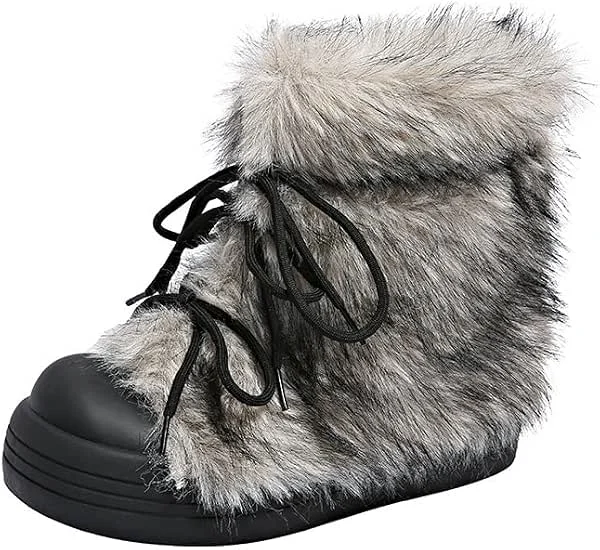 Damen-Schneestiefel Mit Kunstpelz — Heizkleidung