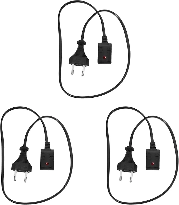 3 Stück Netzkabel USB Schwarz, Ersatz Ladestecker Heizbeutel — Heizung Warmepumpe
