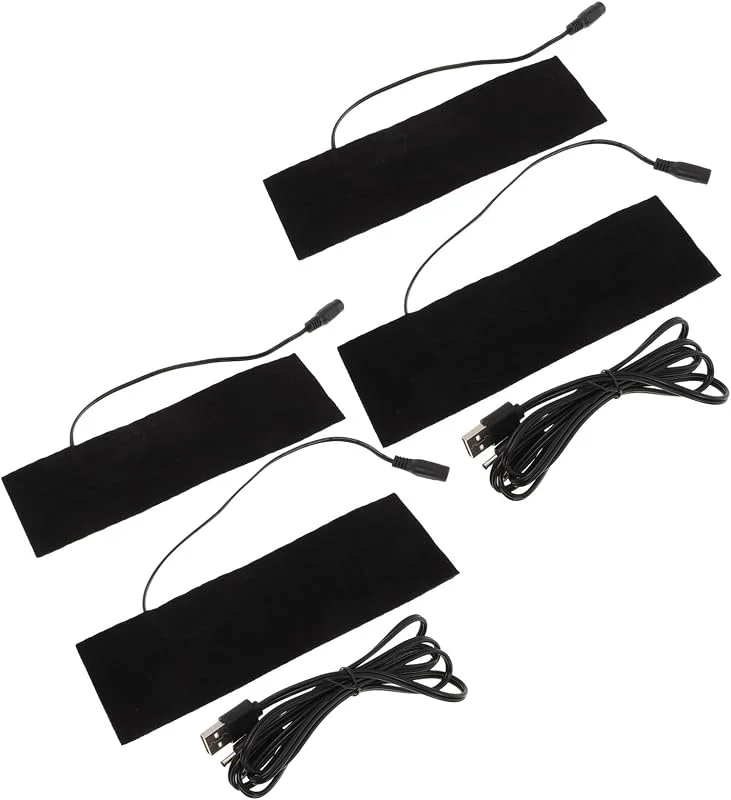2 Sätze USB Heizkissen 5v mit Kohlefaser für Hände und Füße Schwarz — Heizung Warmepumpe
