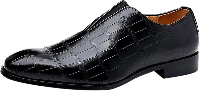 Schuhe im klassischen Stil für Herren zum Hineinschlüpfen aus PU-Leder mit niedriger Gummisohle und Blockabsatz Herren Schuhe Herbst Bunte — Heizkleidung