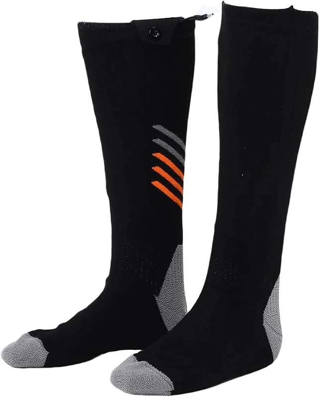 Buachois Elektrische Heizsocken mit 3 Temperaturstufen, App Steuerung über Bluetooth, 360° Kreisheizung, wiederaufladbar für Outdoor Arbeit, Wintercamping, Angeln, Wandern, Skifahr — Heizkleidung