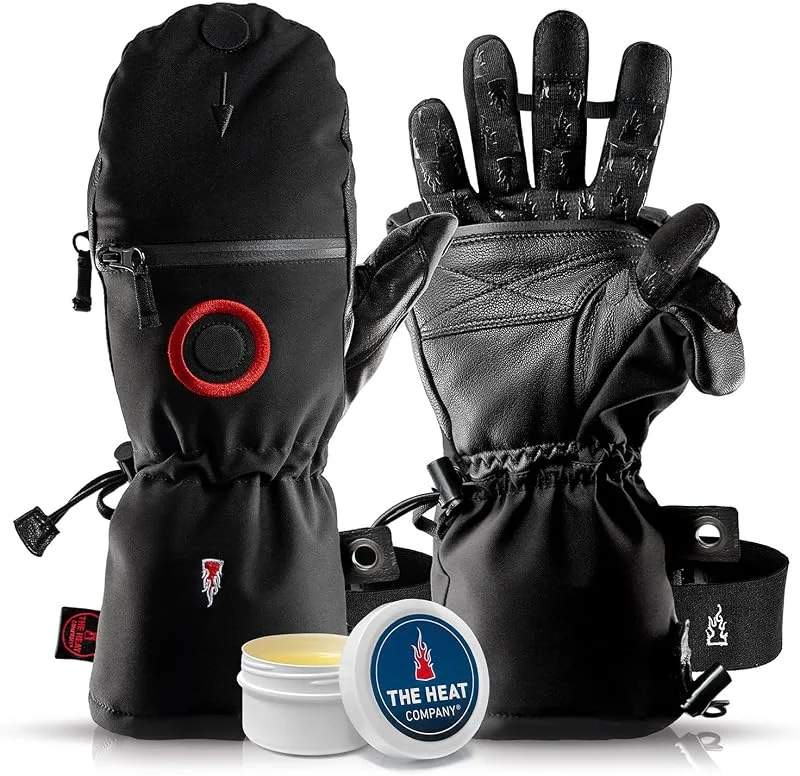 THE HEAT COMPANY - Heat 3 SMART PRO – Die Handschuh Innovation – Fingerhandschuhe und Fäustling in Einem - Hantieren und trotzdem warm bleiben - No.1 Fotohandschuhe, Outdoor, Skifahren, Damen, Herren — Heizkleidung