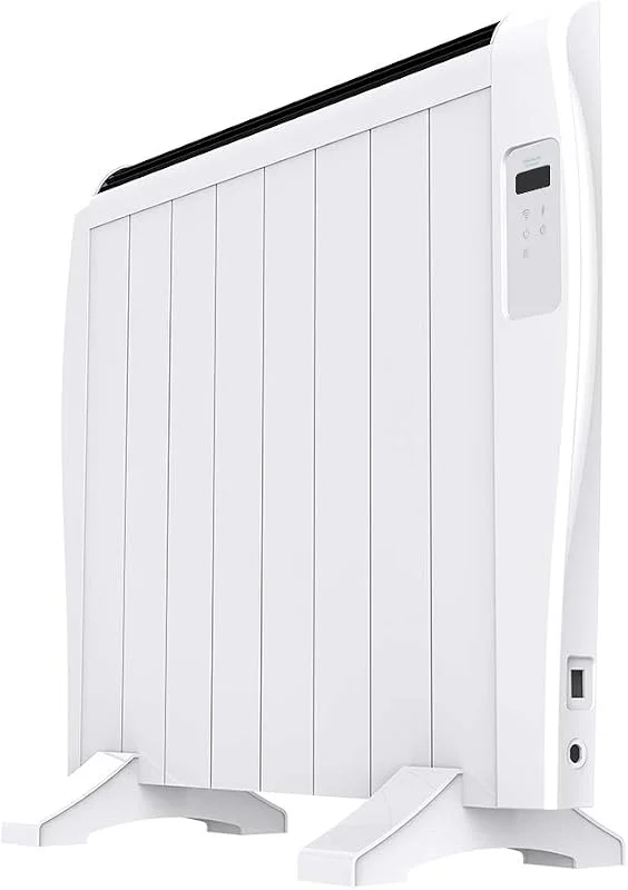 Cecotec Flachheizkörper mit Wi-Fi-Steuerung ReadyWarm 1800 Thermal Connected. 1200 W, 8 Rippen, LED-Bildschirm, Fernbedienung, programmierbarer Timer, Temperaturwahl, 15 m² Abdeckung — Heizung Warmepumpe